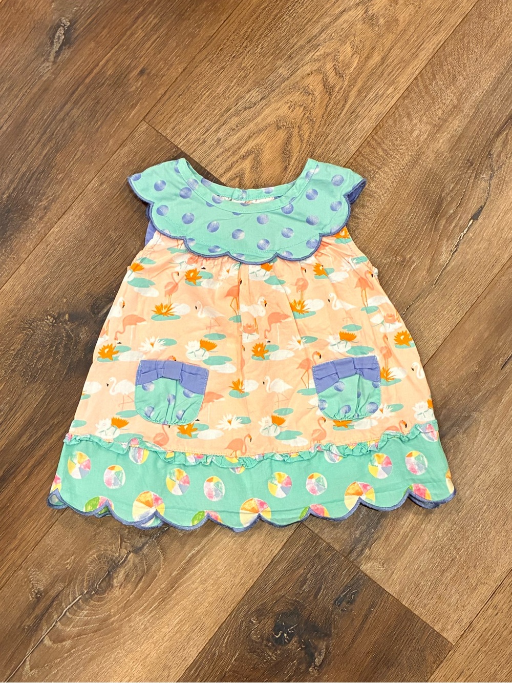 Matilda Jane Bright Birdies Top The Adventure Begins Collar Summer Beach 12-18m